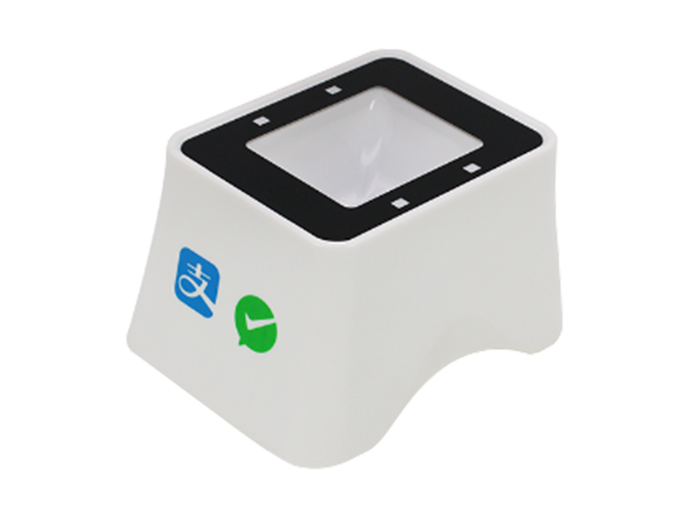 Platform style QR code/barcode cashier payment scanning box