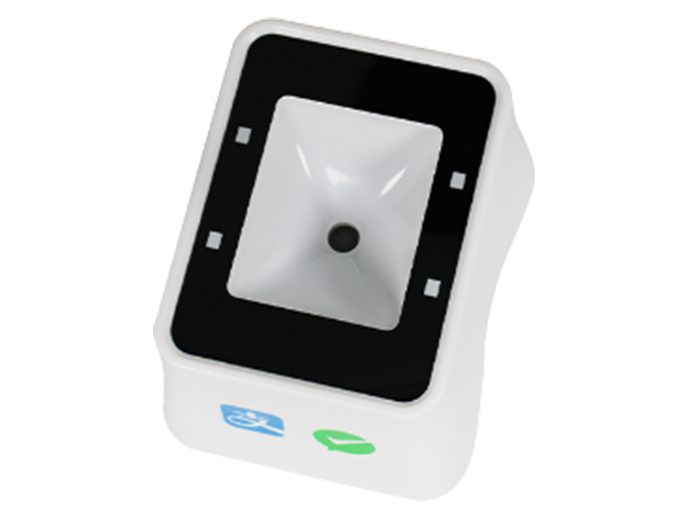 Platform style QR code/barcode cashier payment scanning box